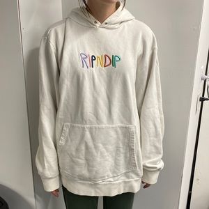 White mens Ripndip hoodie